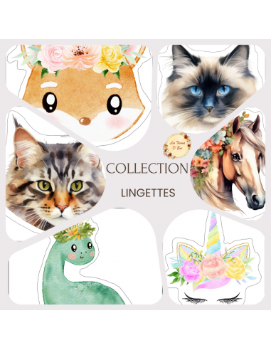 Coupon lingettes 20*20cm lion