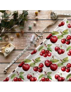 Tissus " Eclat de cerises"