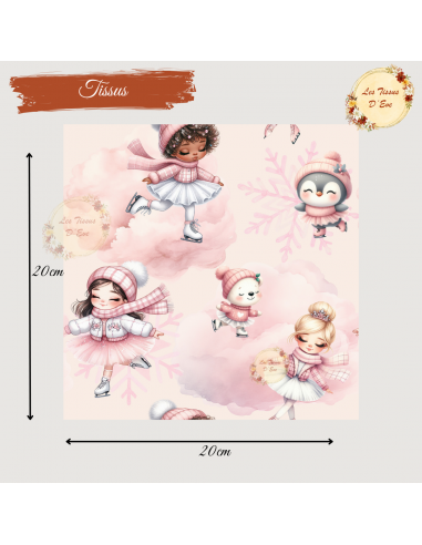 Tissus " Danse Enchantée sur Glace"