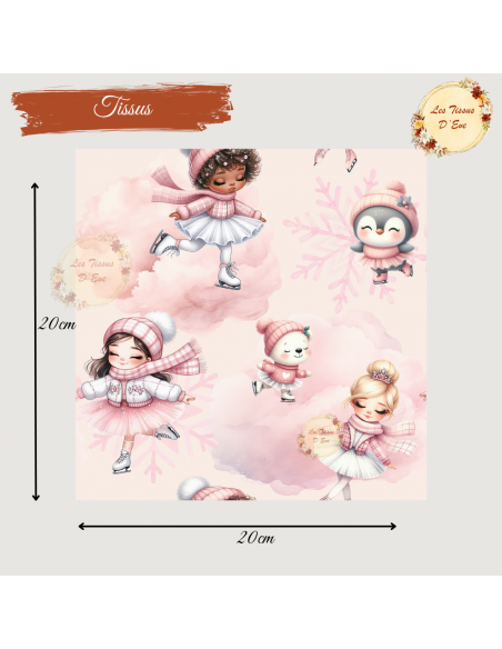 Tissus " Danse Enchantée sur Glace"