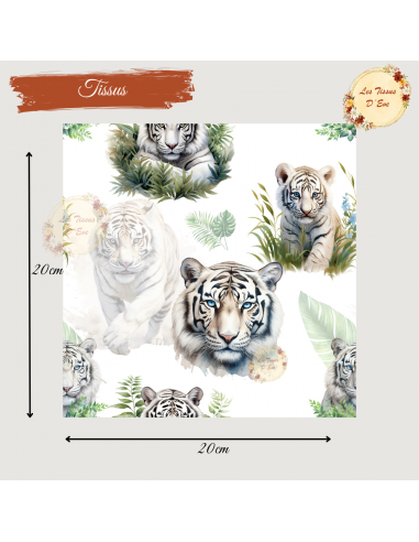 Tissus " Rêve de Tigre Blanc"