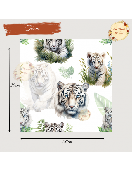 Tissus " Rêve de Tigre Blanc"
