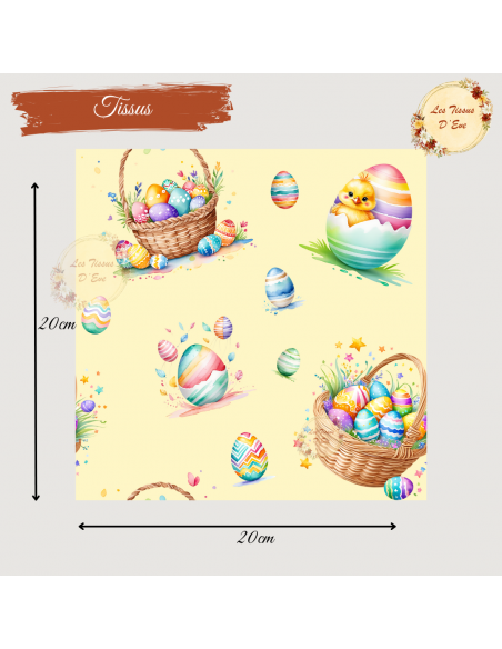 Tissus " Pâques multicolor"