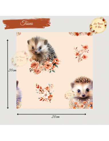 Tissus " Hérissons"