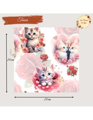 Tissus " Chaton chouchou"