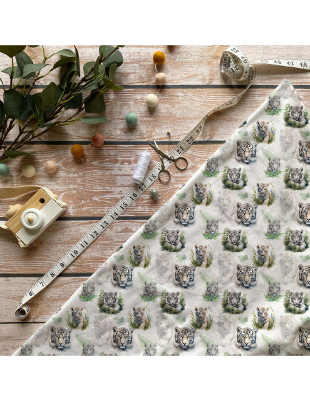 Tissus " Rêve de Tigre Blanc"