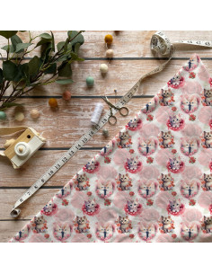 Tissus " Chaton chouchou"