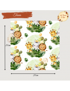 Tissus safari festif blanc