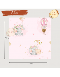 tissu éléphant rose 2