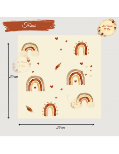 tissu arc en ciel blanc 2