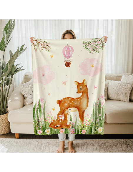 Coupon couverture 75*95 cm biche pré commande