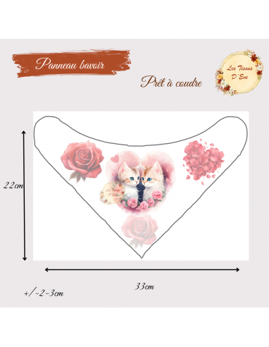 Panneau Bavoir Chatons love pré commande
