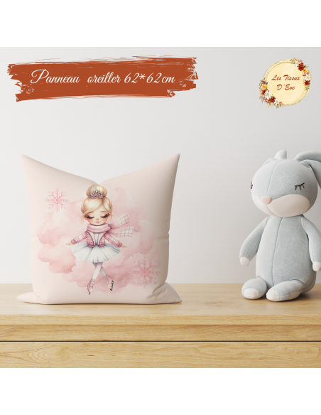 Panneau oreiller patineuse blonde pré commande