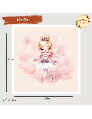 Panneau oreiller patineuse blonde pré commande