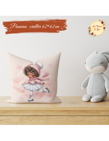 Panneau oreiller patineuse brune bonnet pré...