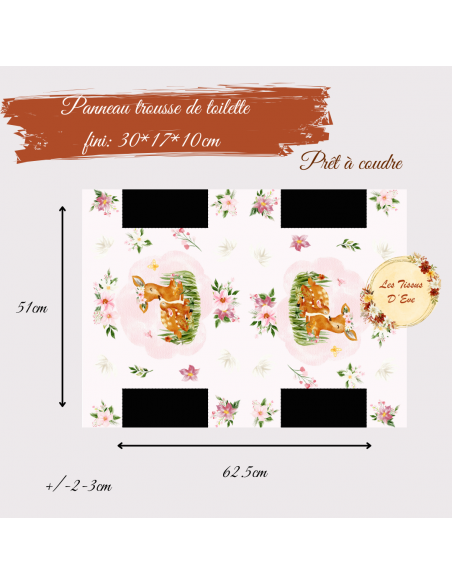 Panneau trousse de toilette biche