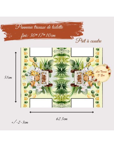 Panneau trousse de toilette safari