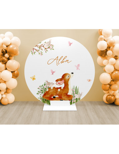 Toile arche ronde biche