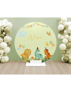 Toile arche ronde dino
