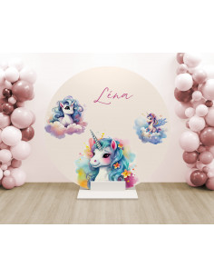 Toile arche ronde licorne 1