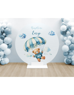 Toile arche ronde ours bleu parachute