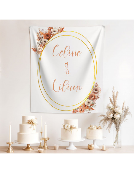 Panneaux tissus terracotta