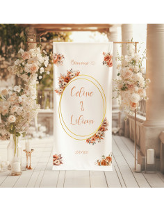 Panneaux tissus terracotta