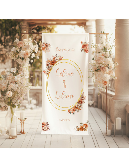 Panneaux tissus terracotta