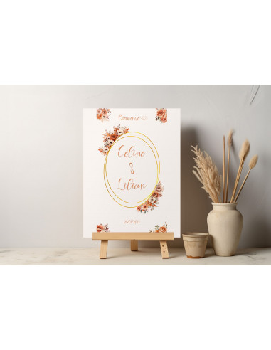 Panneaux tissus terracotta