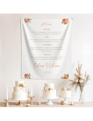 Panneaux tissus terracotta