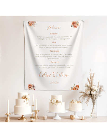 Panneaux tissus terracotta