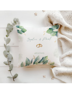 Coussins d'alliances eucalyptus