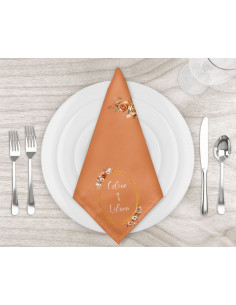 Serviette de table terracotta pré commande