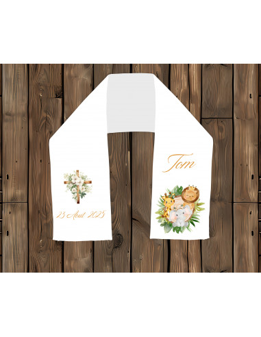 Echarpe de baptême personnalisée