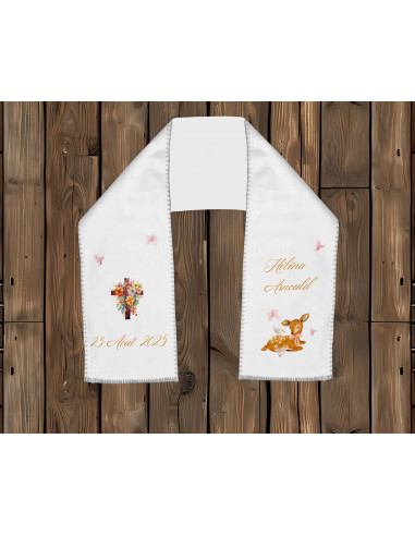 Echarpe de baptême personnalisée