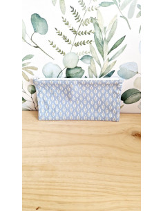 Trousse à maquillage épis bleus