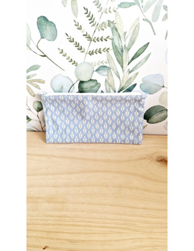 Trousse à maquillage épis bleus