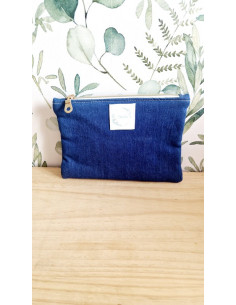 Pochette à maquillage jeans