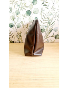 Trousse homme simili cuir marron 2