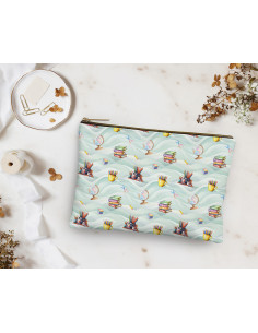 Tissus école fond vert 2