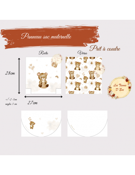 Coupon Sac à dos école maternelle Ourson d'amour