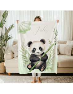 Plaid ou Couverture bébé panda