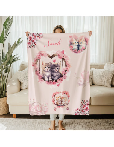 Plaid ou Couverture chatons