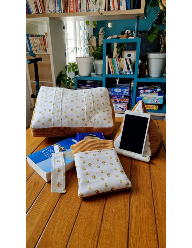 Housse liseuse ou livre Pocket zippée avec poche