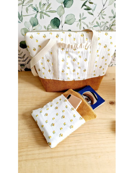 Housse liseuse ou livre Pocket zippée avec poche