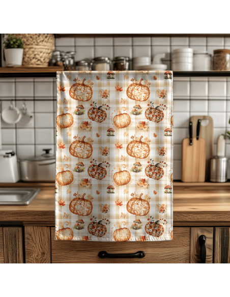 Tissus citrouilles poétiques