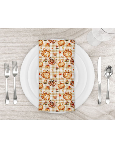 Tissus citrouilles poétiques