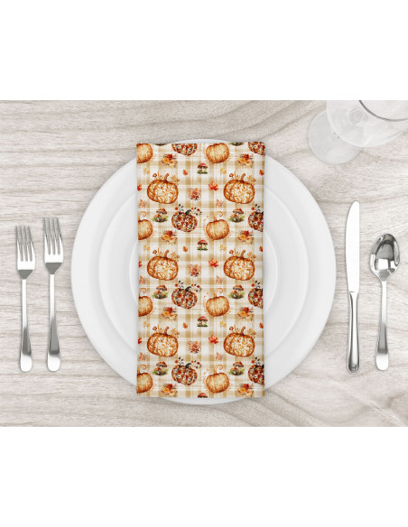 Tissus citrouilles poétiques