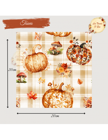 Tissus citrouilles poétiques