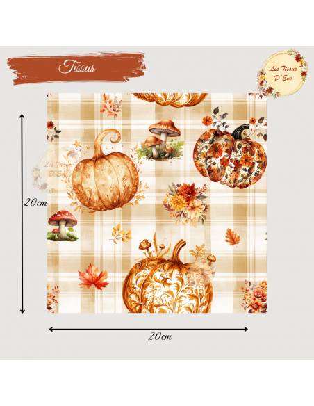 Tissus citrouilles poétiques